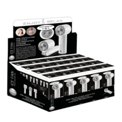 MACOM - Mini ventilatore portatile ICE FAN nebulizzatore, 162 mm, batteria al litio da 2000mAh, Ricarica USB-C,