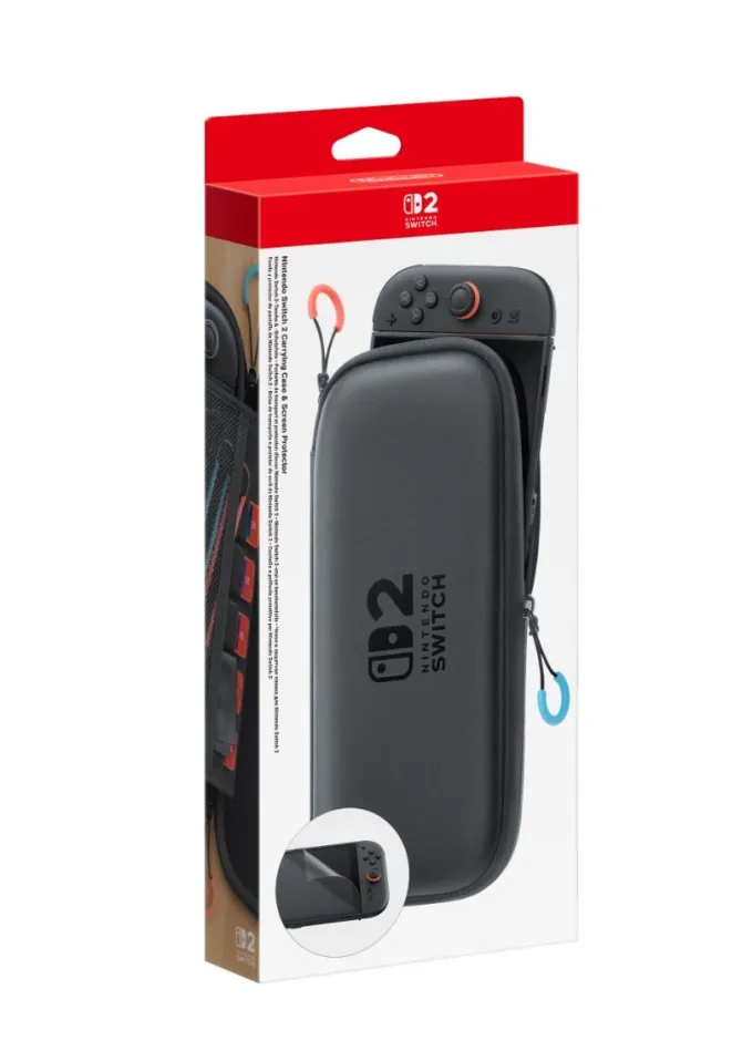 NINTENDO - CUSTODIA PER NINTENDO SWITCH 2 E PELLICCOLA PROTETTIVA - NERO