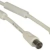 NVS Cavo di antenna 1 spina + 1 presa iec 9,5 con filtri - l. 2mt