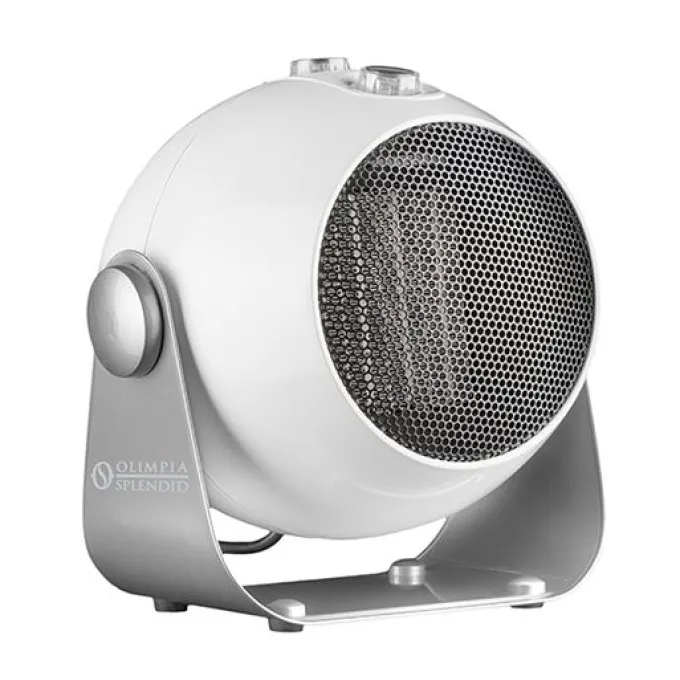 Olimpia Splendid Caldodesign Interno Argento, Bianco 1800W Stufetta con elettroventola