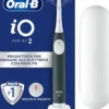 Oral-B iO 2 Spazzolino Elettrico Oral B, Verde, 1 Testina Di Ricambio, 1 Spazzolino, Custodia Da Viaggio, Delicato sulle Gengive, Efficace sulla placca, Sensore di Pressione