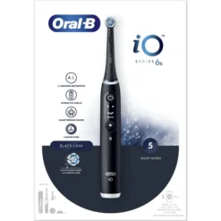 Oral-B iO Spazzolino Elettrico Avanzato iO iO6, 5 velocità, 2 testine di ricambio - sensore di pressione intelligente