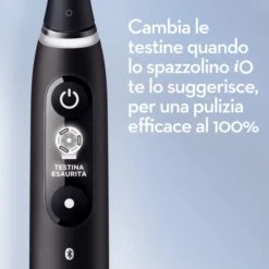 Oral-B iO Spazzolino Elettrico Avanzato iO iO6, 5 velocità, 2 testine di ricambio - sensore di pressione intelligente