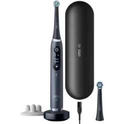 Oral-B iO Spazzolino Elettrico Ricaricabile 9S Nero, 2 Testine, 1 Custodia Da Viaggio Ricaricabile