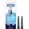 ORAL-B - OB PW REFILL ULTIMATE CLEAN BLACK X2CT, Testine Rotonde Originali, per Gengive Sensibili, 2 Testine - Nero