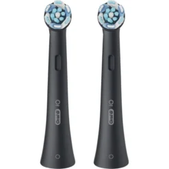 ORAL-B - OB PW REFILL ULTIMATE CLEAN BLACK X2CT, Testine Rotonde Originali, per Gengive Sensibili, 2 Testine - Nero