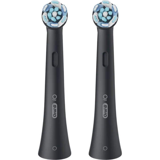 ORAL-B - OB PW REFILL ULTIMATE CLEAN BLACK X2CT, Testine Rotonde Originali, per Gengive Sensibili, 2 Testine - Nero