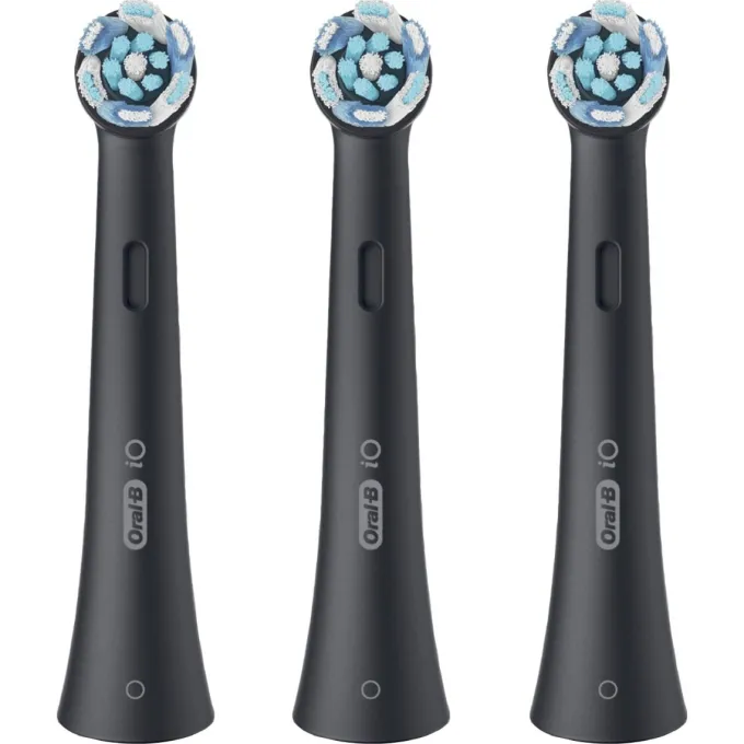 ORAL-B - OB PW REFILL ULTIMATE CLEAN BLACK X3CT, testine di ricambio Oral-B iO Series Ultimate Clean, 4000 setole morbide - Nero
