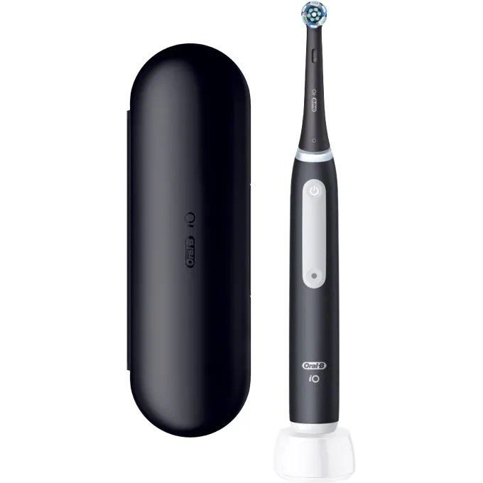 Oral-B Spazzolino Elettrico Ricaricabile iO 3 Nero, 1 Testina Di Ricambio, 1 Custodia Da Viaggio