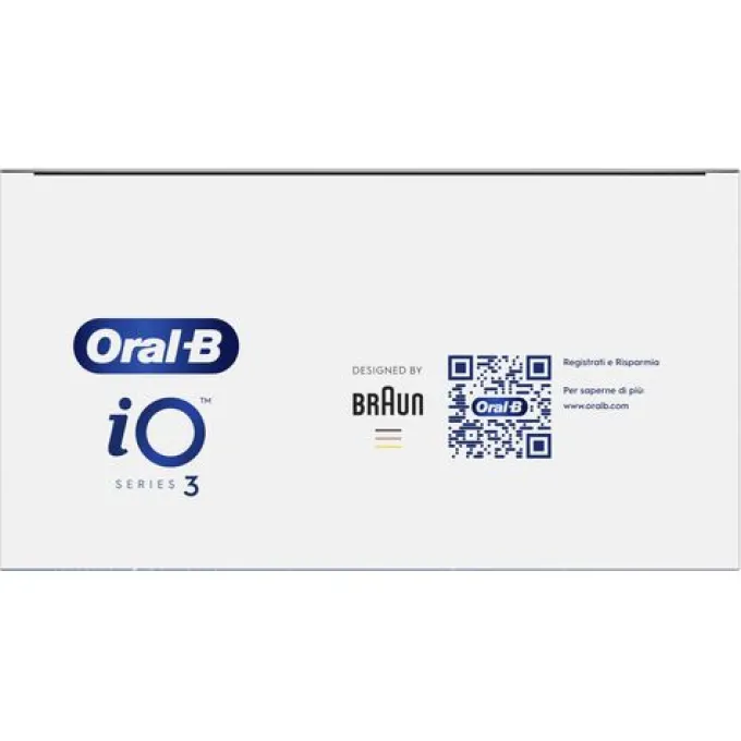 Oral-B Spazzolino Elettrico Ricaricabile iO 3 Nero, 1 Testina Di Ricambio, 1 Custodia Da Viaggio