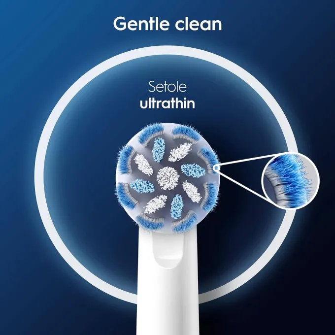 Oral-B Testina Di Ricambio PRO Sensitive Clean Bianca, Confezione Da 10 Testine