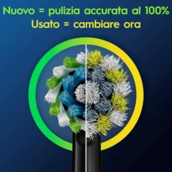 Oral-B Testine di Ricambio Pro, Cross Action, Nere, 10 Ricambi - 10 Testine di Ricambio per Spazzolino Elettrico, Autentiche, Setole Angolate che si Adattano a ogni Dente per una Pulizia Profonda