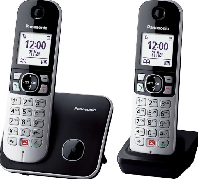 Panasonic KX-TG6852JTB 2 Cordless Nero
