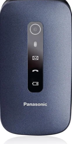 Panasonic KX-TU550EXC Telefono 4G Cellulare Essenziale per Anziani a Conchiglia, Fotocamera da 1.2MP, Telefono per Anziani con Schermo Grande da 2.8", 300 Ore di Standby, Blu