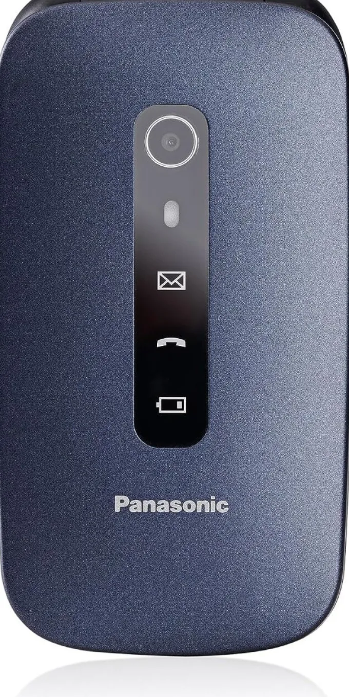 Panasonic KX-TU550EXC Telefono 4G Cellulare Essenziale per Anziani a Conchiglia, Fotocamera da 1.2MP, Telefono per Anziani con Schermo Grande da 2.8", 300 Ore di Standby, Blu