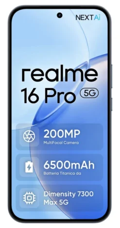 realme 16 PRO 8GB/256GB Grigio – Display 6.8