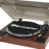 Roadstar TT-260SPK Giradischi 3 Velocità 33/45/78 Giri, Altoparlanti Integrati, Uscita audio RCA, Ingresso AUX, Arresto Automatico, Vintage, Legno