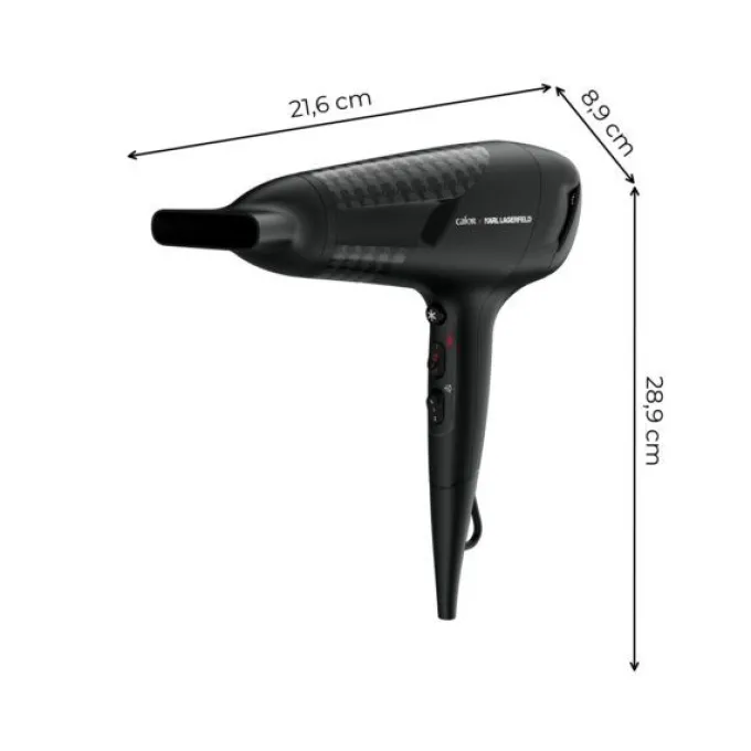 Rowenta Asciugacapelli X KARL LAGERFELD CV581L - 2300W Nero