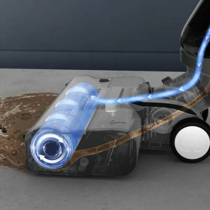 ROWENTA - GZ5035WO, Lavapavimenti senza fili 200 Watt, 50 min di autonomia - Nero