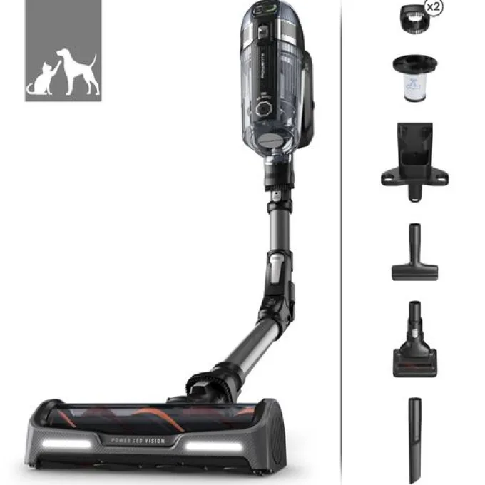ROWENTA - GZ5035WO, Lavapavimenti senza fili 200 Watt, 50 min di autonomia - Nero