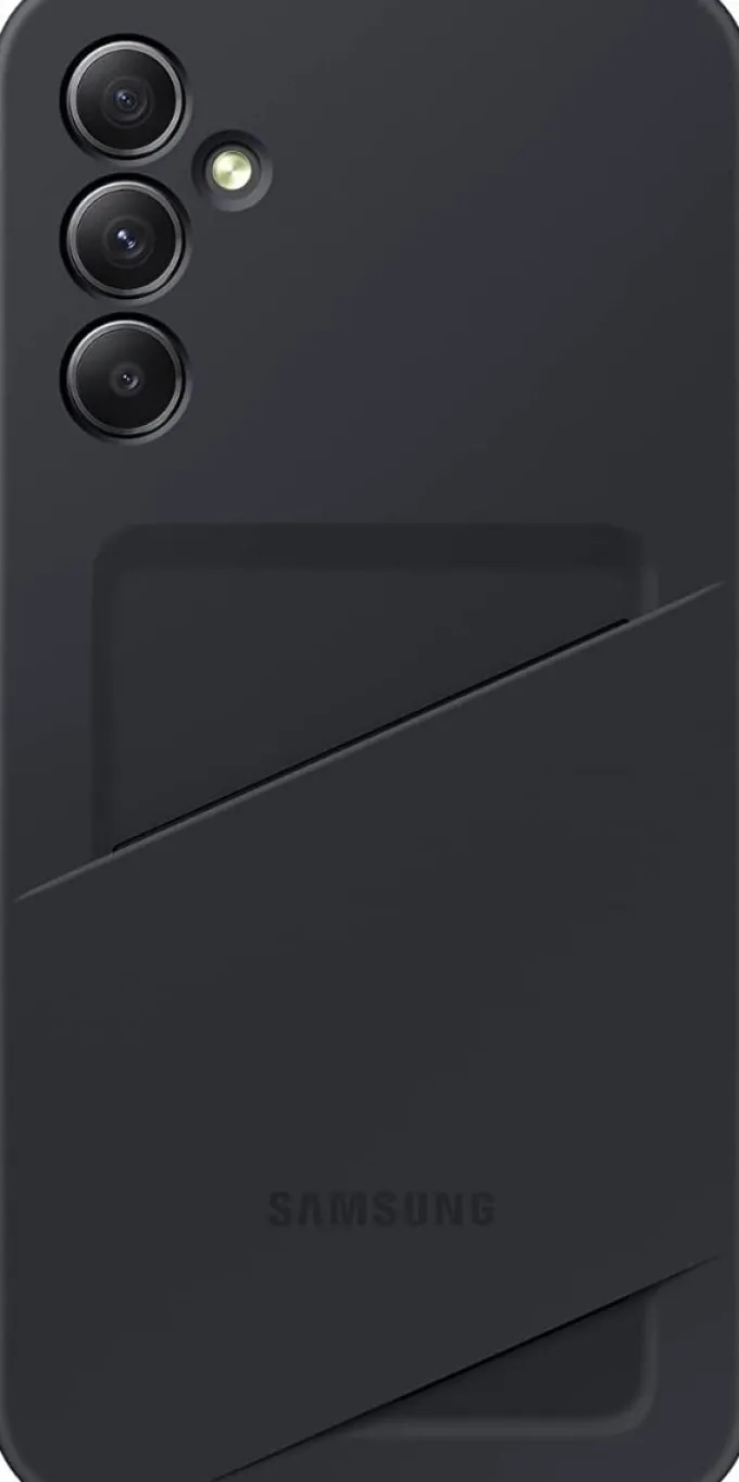 Samsung Card Slot Cover custodia con tasca per Galaxy A34 5G Nero
