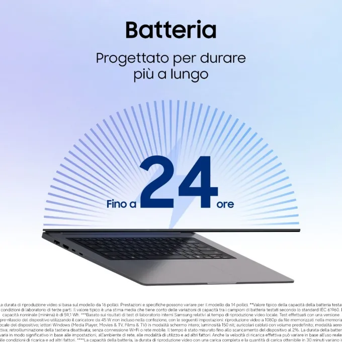 Samsung SAMNP760-VJGK1 laptop Copilot+ PC Intel Core Ultra 5 325 Computer portatile 40,6 cm (16") WUXGA 16 GB LPDDR5x-SDRAM 512 GB SSD Wi-Fi 6E (802.11ax) Windows 11 Home Grigio