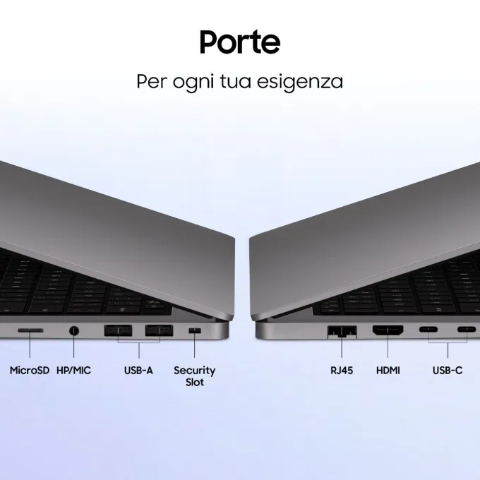 Samsung SAMNP760-VJGK1 laptop Copilot+ PC Intel Core Ultra 5 325 Computer portatile 40,6 cm (16") WUXGA 16 GB LPDDR5x-SDRAM 512 GB SSD Wi-Fi 6E (802.11ax) Windows 11 Home Grigio