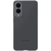 SAMSUNG Silicone Case Cover morbida in silicone per Samsung S25 Edge - Nero