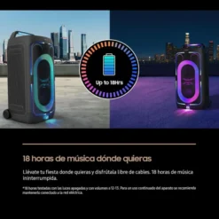 Samsung Sound Tower MX-ST50F/ZF, Audio 240W, Suono Bidirezionale, 18 Ore di Autonomia, Resistente all'Acqua (IPX4), Party Lights +, Ingresso USB, Multiconnessione Bluetooth, 2025