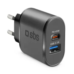 SBS Carica batterie TETRUSBTCPD45WK Nero