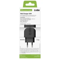 SBS Carica batterie TETRUSBTCPD45WK Nero