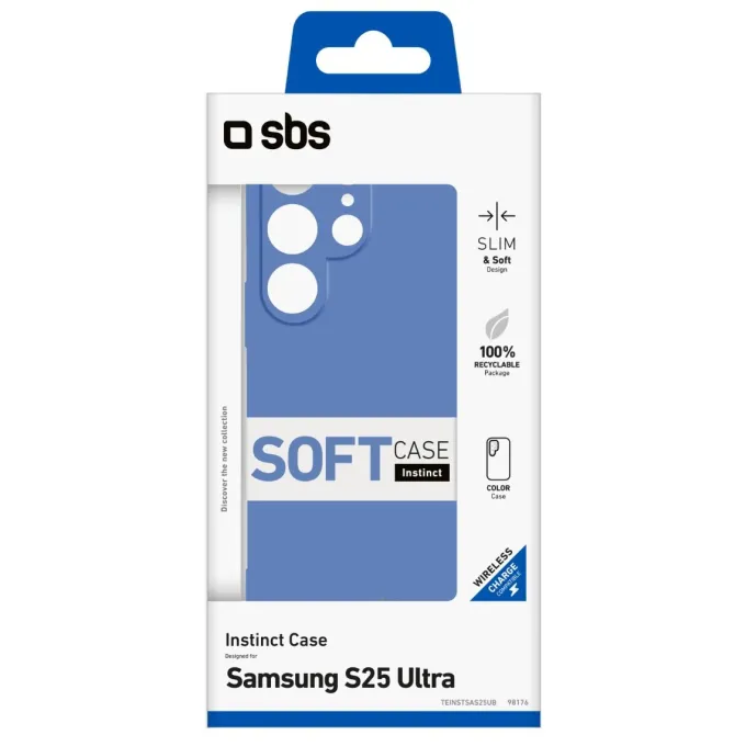 SBS - Cover Instinct TEINSTSAS25UB per Samsung Galaxy S25 Ultra - Blu
