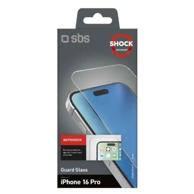SBS IPHONE 16 PRO VETRO TEMPERATO TESCRGLIP1661P