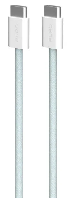 SBS - PUCCCFABK415MTLBLUE - Cavo in tessuto per iPhone 15 - Azzurro