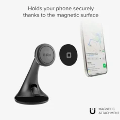 SBS Supporto Magnetico da Parabrezza o Cruscotto, Universale per Cellulari
