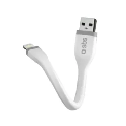 SBS TECABLELIGSHFLATW cavo Lightning 0,12 m Bianco