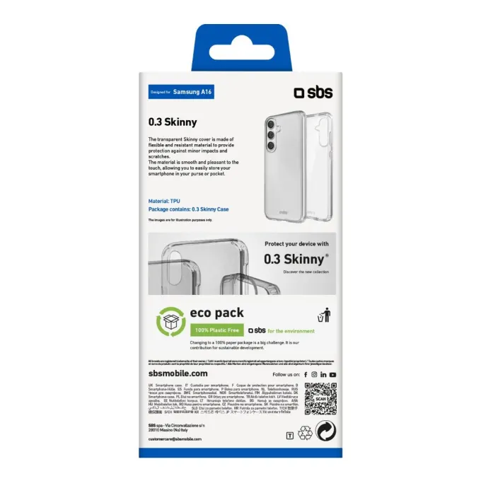 SBS - TESKINSAA16 Cover protettiva per smartphone Samsung Galaxy A16 - Trasparente