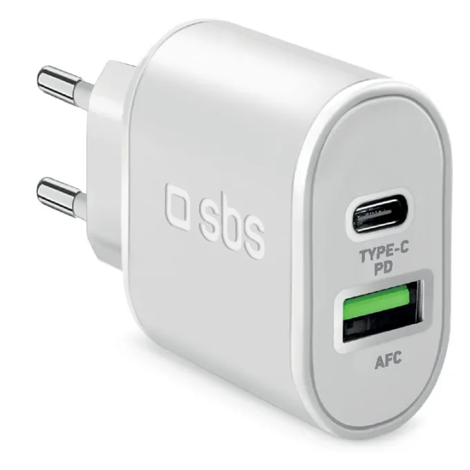 SBS TETRPD20W Caricabatterie per dispositivi mobili Bianco Interno