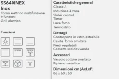Schaub Lorenz Cucina 60x60 Inox Induzione Elettrica SS640INEX