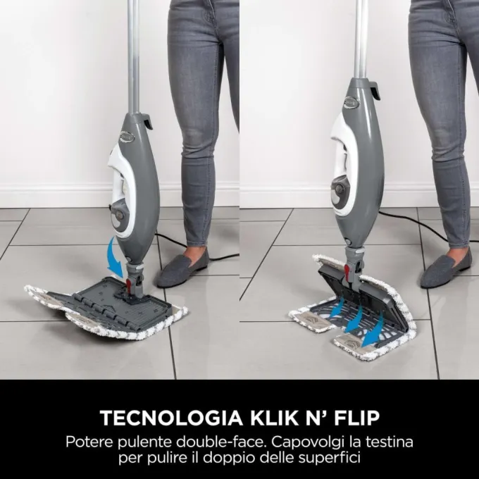 SCOPA A VAPORE 2 IN 1 SHARK KLIK 'N' FLIP CON STEAM BLASTER S6005EU