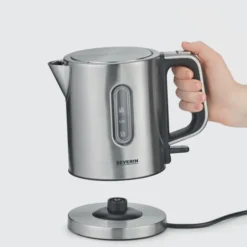Severin WK 3401 bollitore elettrico 1 Litro, 2400 Watt, Indicatore livello dell'acqua, spegnimento automatico - Acciaio inox