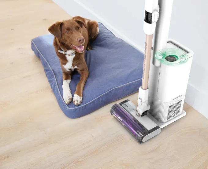 SHARK - ASPIRAPOLVERE SENZA FILO DETECT PRO AUTOSVUOTAMENT - bianco/rosa