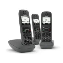 SIEMENS Gigaset AS490 Trio Telefono analogico/DECT Identificatore di chiamata Nero
