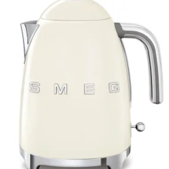 SMEG - KLF03CREU Bollitore Standard 50's Style, 2400 Watt, 1,7 Litri, Autospegnimento a 100°C, Corpo in Acciaio, Filtro anticalcare - Crema