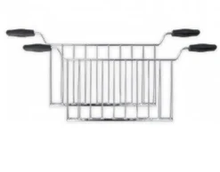 Smeg, 2 Pinze per Tostapane TSSR02, Griglia e Fondo Contenitivo in Acciaio, Maniglie in Plastica ad Alta Resistenza Termica, Compatibile con Tostapane Smeg TSF02, 434x32x173 mm