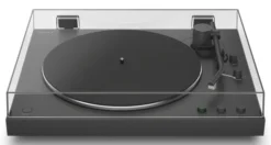 Sony PS-LX3BT, giradischi wireless Bluetooth con riproduzione automatica, audio Hi-Res wireless, trasmissione a cinghia, preamplificatore phono, funzionamento a 2 velocità, coperchio antipolvere