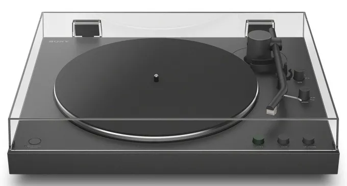 Sony PS-LX3BT, giradischi wireless Bluetooth con riproduzione automatica, audio Hi-Res wireless, trasmissione a cinghia, preamplificatore phono, funzionamento a 2 velocità, coperchio antipolvere