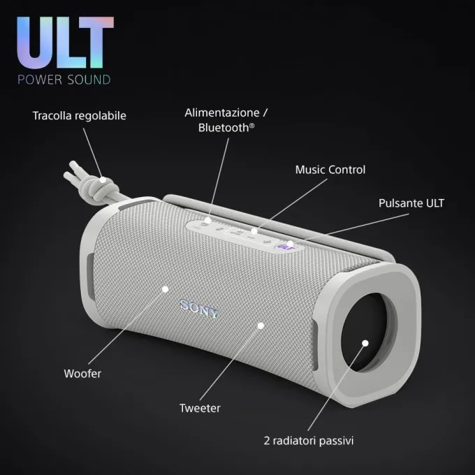 SONY - SRSULT10W.CE7 - Speaker con Amplificazione Bluetooth 5.3 - Bianco