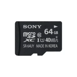 Sony SR64UYA Scheda Micro SD HC, UHS-I, Classe 10, 64 GB, con Adattatore, Nero