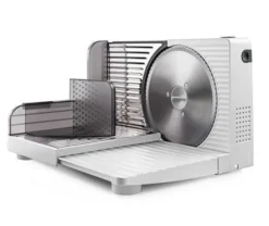 Taurus - affettatrice pieghevole Cutmaster Compact 100 W | lama acciaio inox 17 cm | spessore 1-15 mm | pulsante sicurezza | design compatto | per tutti i tipi di alimenti
